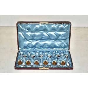 Set Of 12 Sterling Silver Teaspoons By Emile Puiforcat 