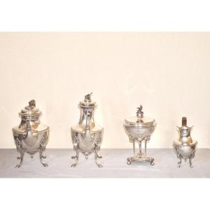 19th Century Solid Silver Tea And Coffee Service