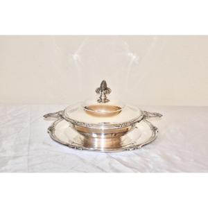 Solid Silver Vegetable Dish By Edmond Tetard 