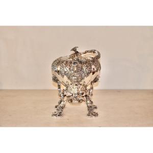 Important Early 19th-century Solid Silver Samovar By Odiot