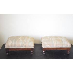Pair Of 19th Century Walnut Footrests
