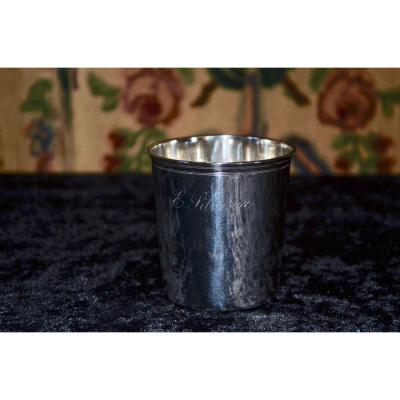 Timbale In Sterling Silver In The Old Man Early 19th Century