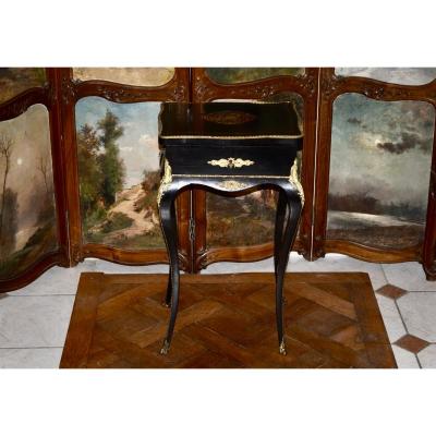 Worker Napoleon III In Boulle Marquetry Signed Tahan