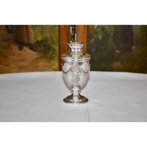 Vase In Sterling Silver Napoleon III