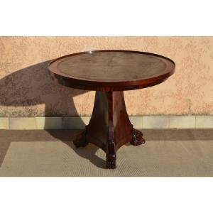 Empire Period Mahogany Pedestal / Game Table
