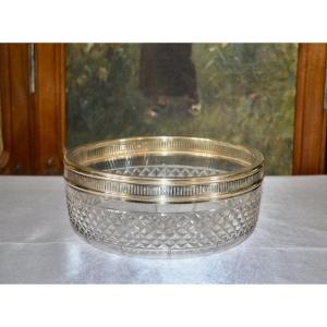 Cup In Crystal And Sterling Silver Late 19th Century