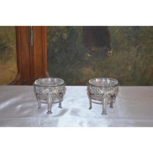 Pair Of Salerons In Sterling Silver, Empire Period