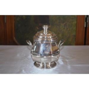 Sugar Bowl In Sterling Silver Late 19th Century