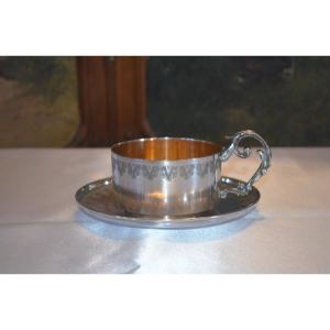 Large Chocolate Cup In Sterling Silver Late 19th Century