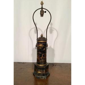18th Century Hot Water Fountain In The Taste Of The Far East Transformed Into A 1930 Lamp