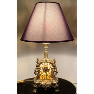 Lamp With 2 Lights Louis XIV Gilded Bronze 