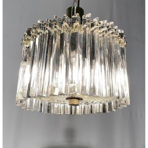 Modernist Art Deco Brass Bronze And Glass Ceiling Light Series Chandelier Pendant Lamp Venini