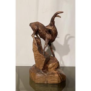 Large Black Forest Ibex Sculpture Austria 