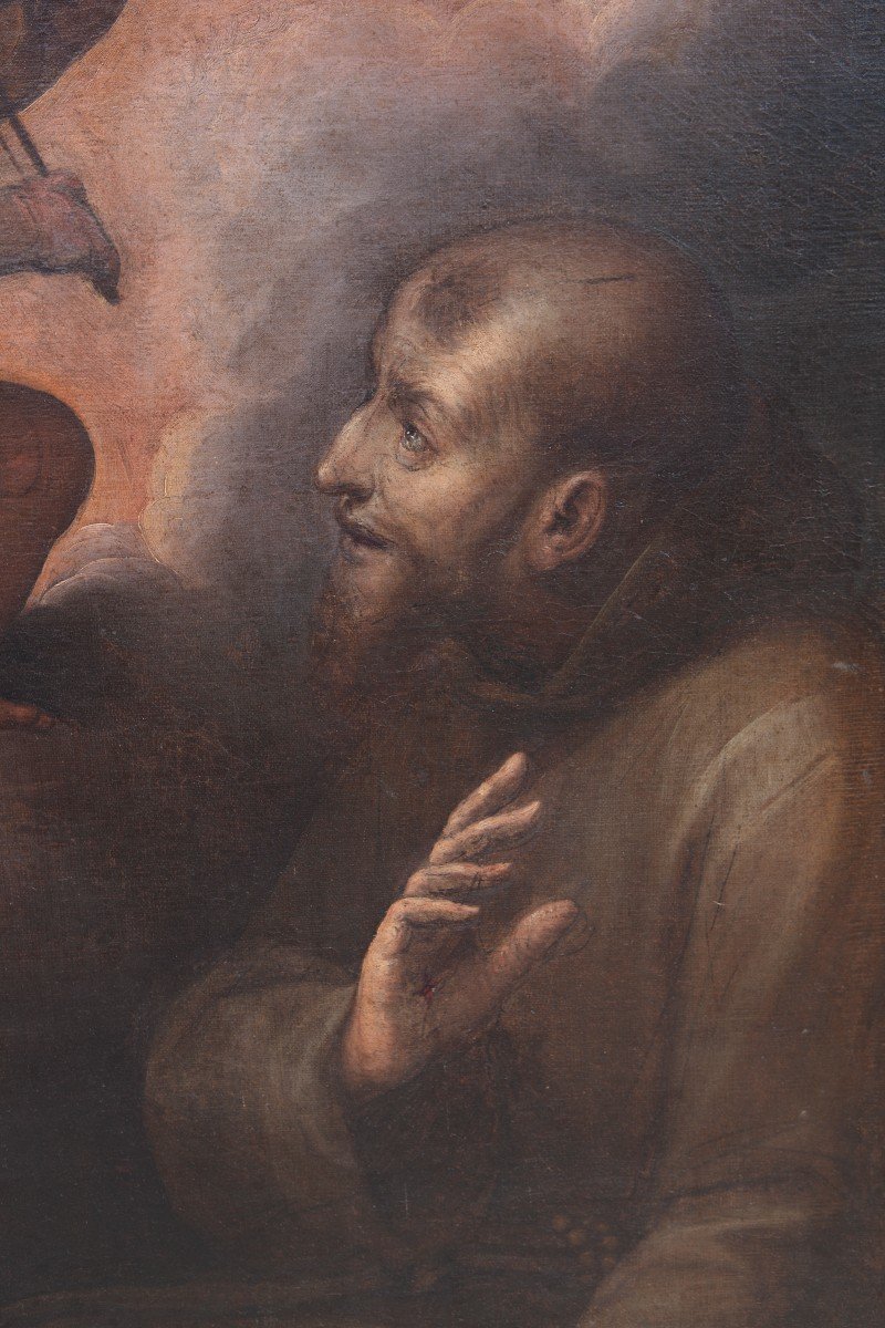 Guglielmo Caccia detto il Moncalvo (1568 –1625)  San Francesco d’Assisi confortato da un angelo-photo-4