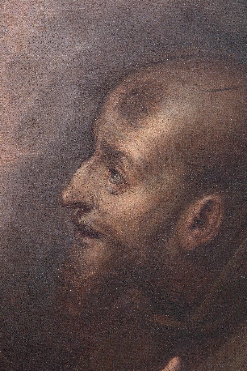 Guglielmo Caccia detto il Moncalvo (1568 –1625)  San Francesco d’Assisi confortato da un angelo-photo-1