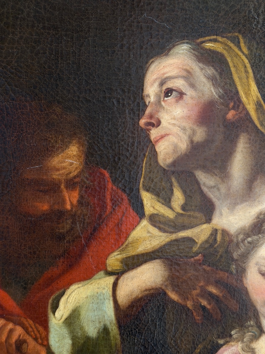 L’Educazione Della Vergine – Pietro Bardellino – Olio Su Tela – XVIII Secolo-photo-1