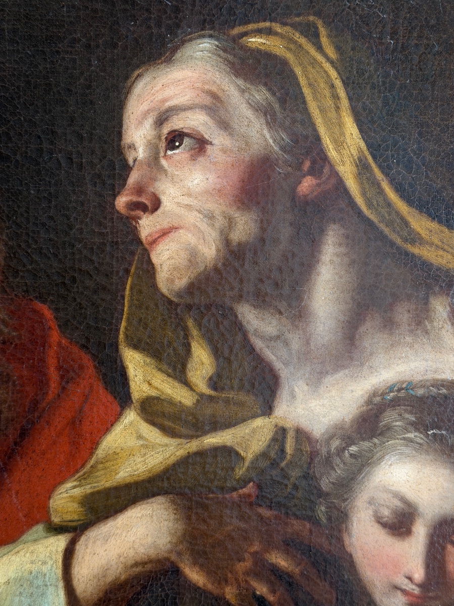 L’Educazione Della Vergine – Pietro Bardellino – Olio Su Tela – XVIII Secolo-photo-2