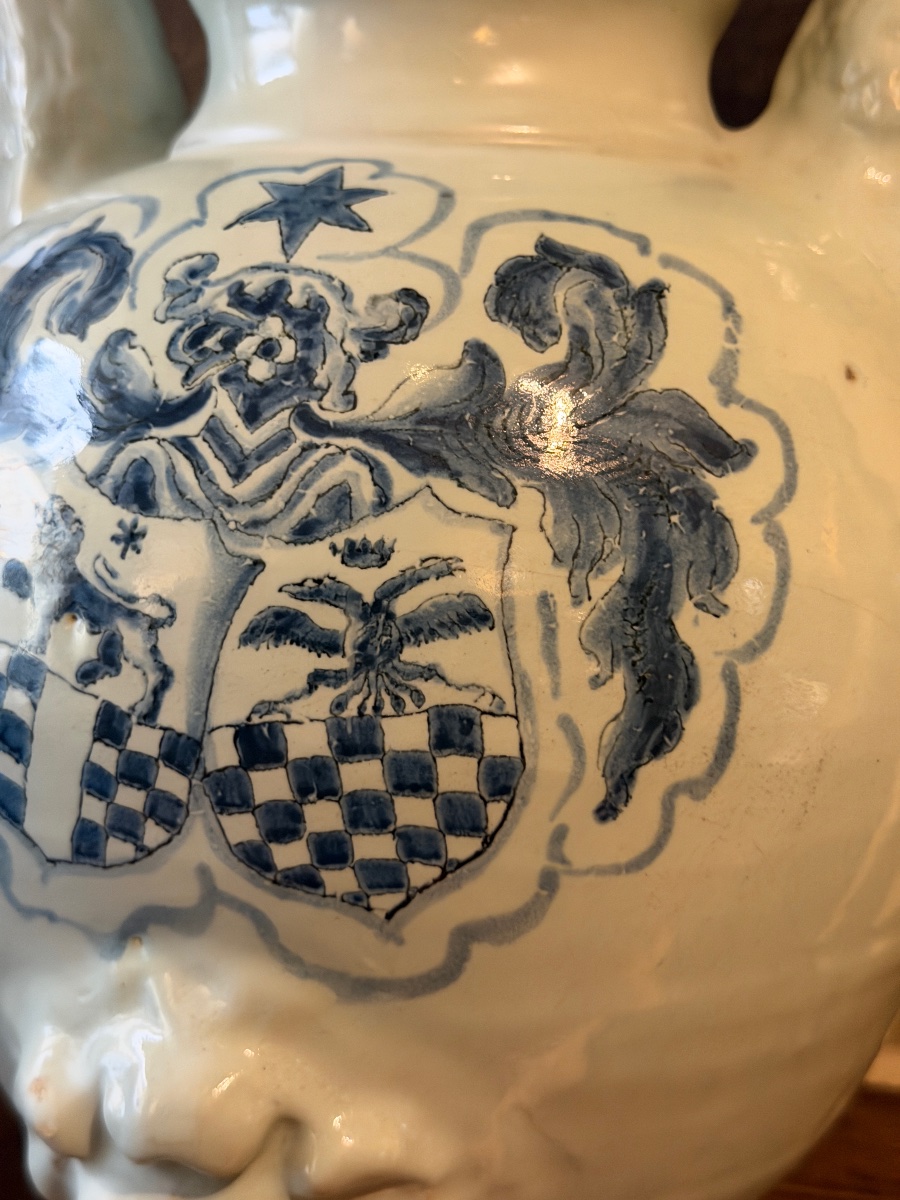 Coppia di idrie in maiolica, Savona, XVII secolo-photo-4