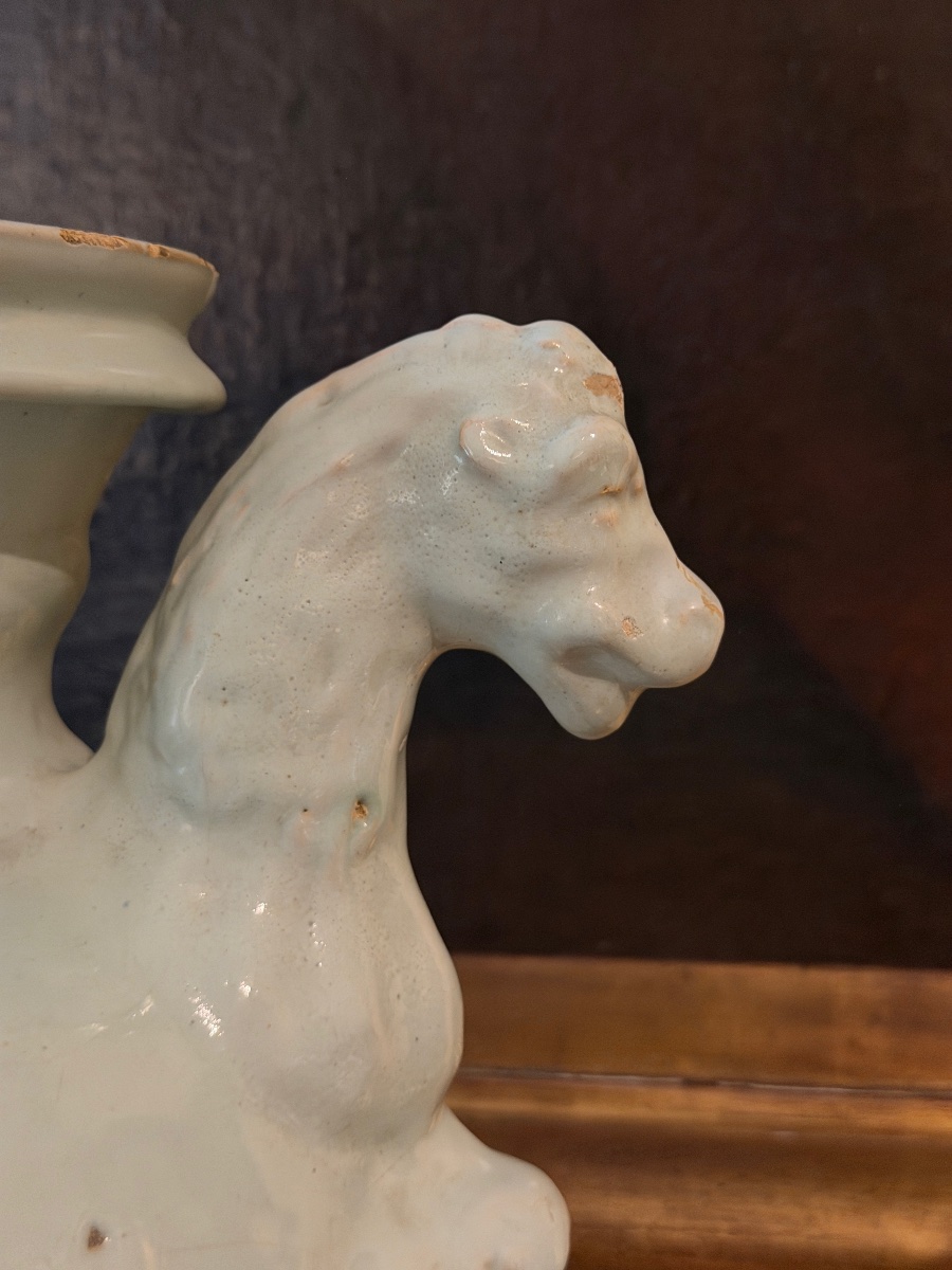 Coppia di idrie in maiolica, Savona, XVII secolo-photo-1