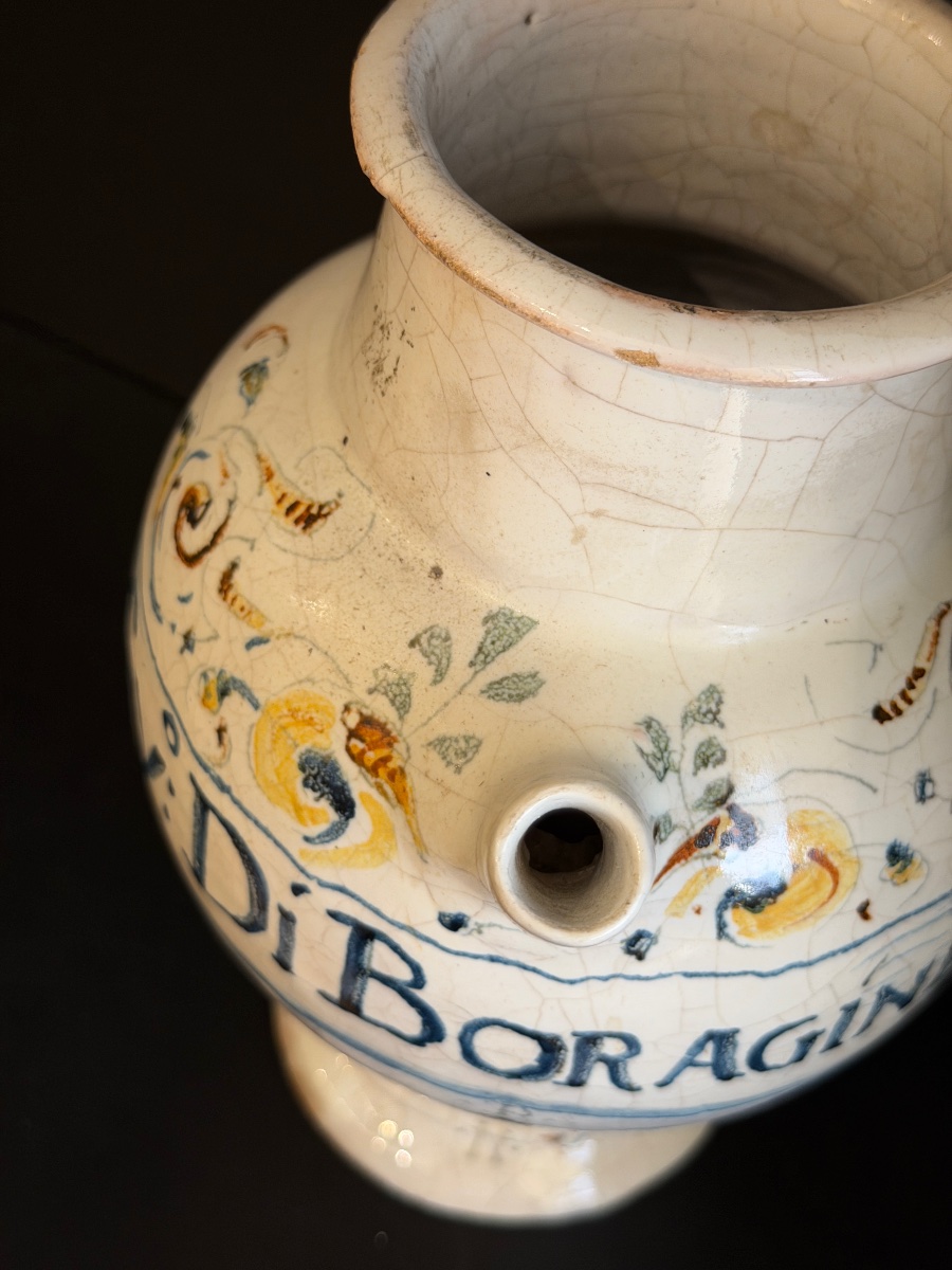 Albarello da farmacia in maiolica compendiaria di Faenza, fine XVI secolo-photo-3