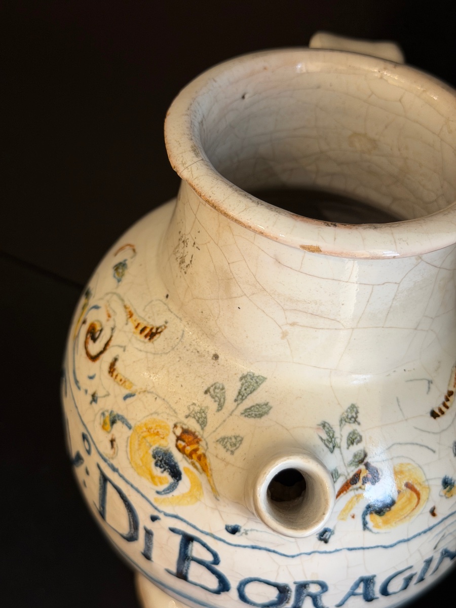 Albarello da farmacia in maiolica compendiaria di Faenza, fine XVI secolo-photo-4