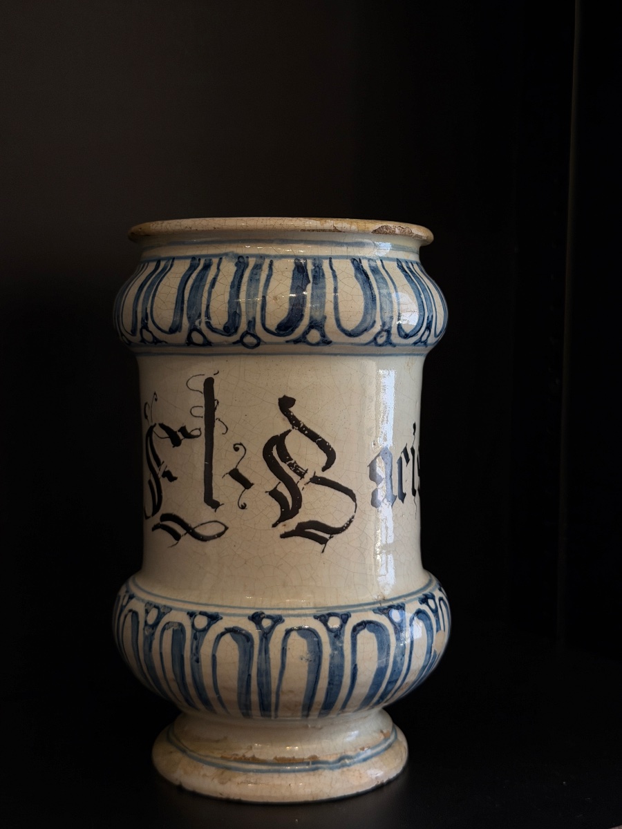 Albarello da farmacia in maiolica veneta, XVIII secolo-photo-2