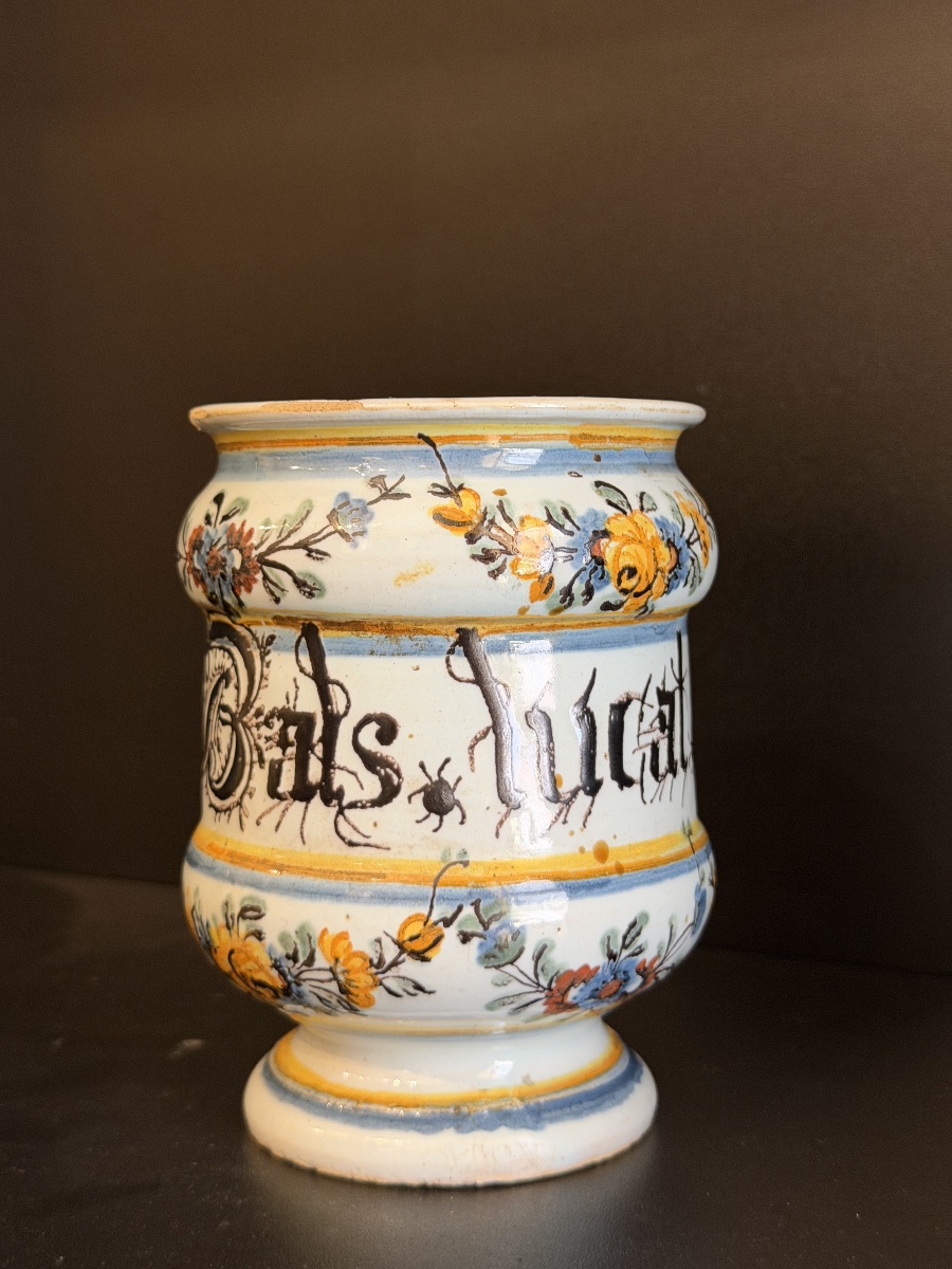 Albarello da farmacia in maiolica di Torino, XVIII secolo-photo-3