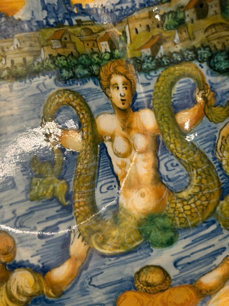 Piatto istoriato in maiolica di Urbino, datato 1545-photo-3