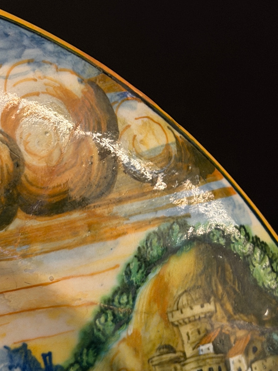 Piatto istoriato in maiolica di Urbino, datato 1545-photo-1