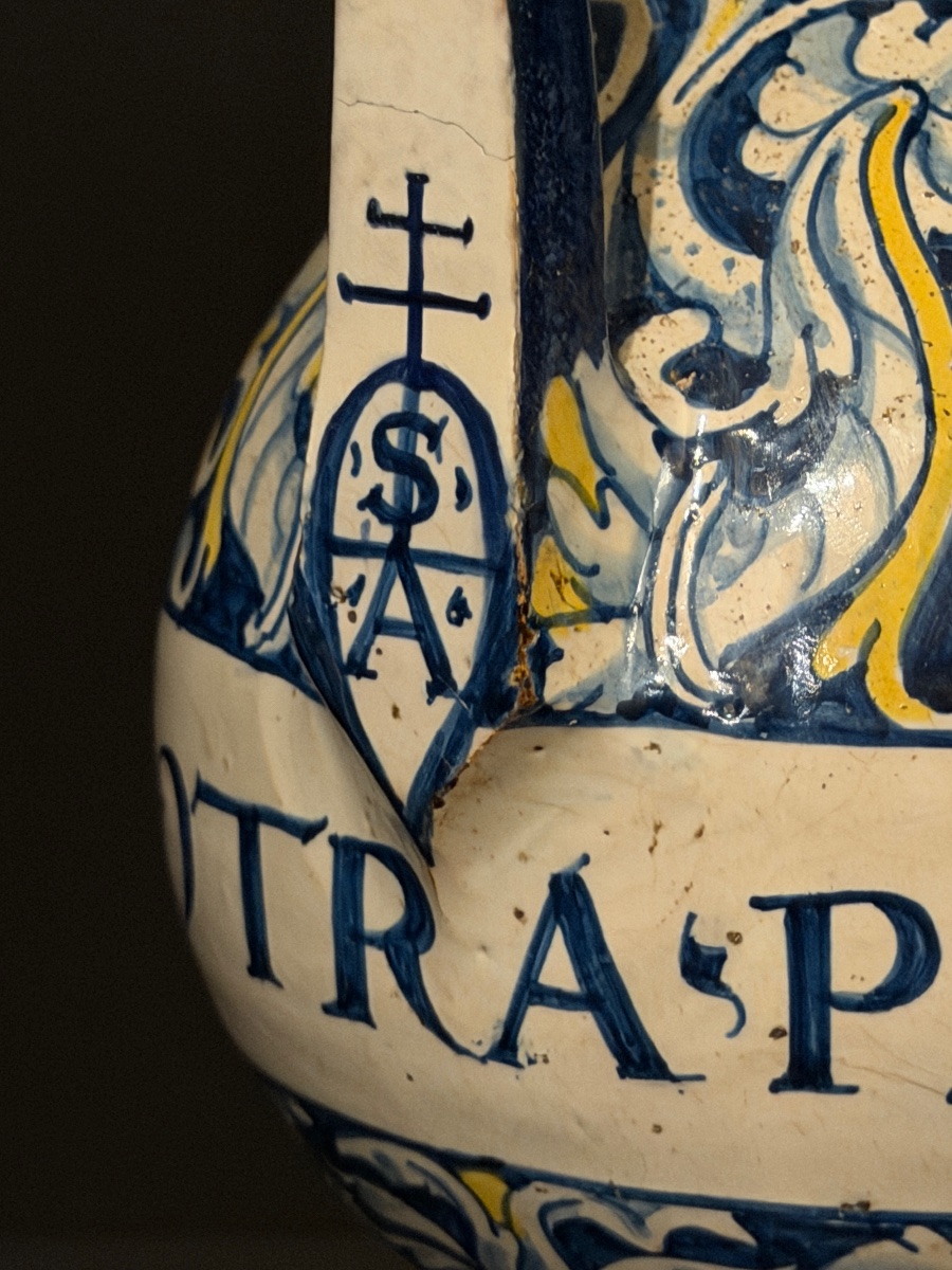 Boccale da farmacia in maiolica di Casteldurante, XVI secolo-photo-2