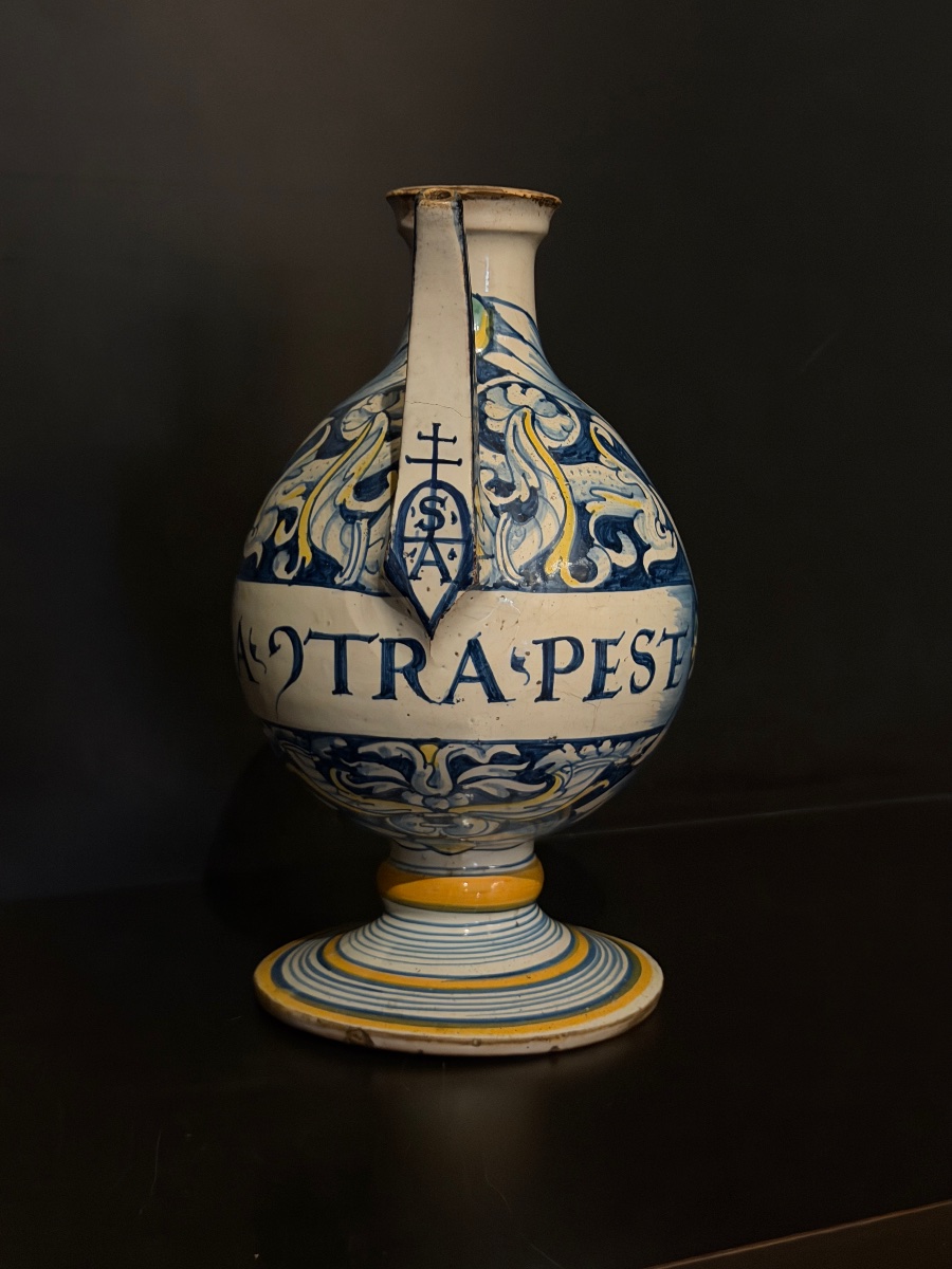 Boccale da farmacia in maiolica di Casteldurante, XVI secolo-photo-3