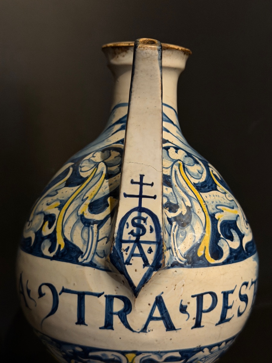 Boccale da farmacia in maiolica di Casteldurante, XVI secolo-photo-5
