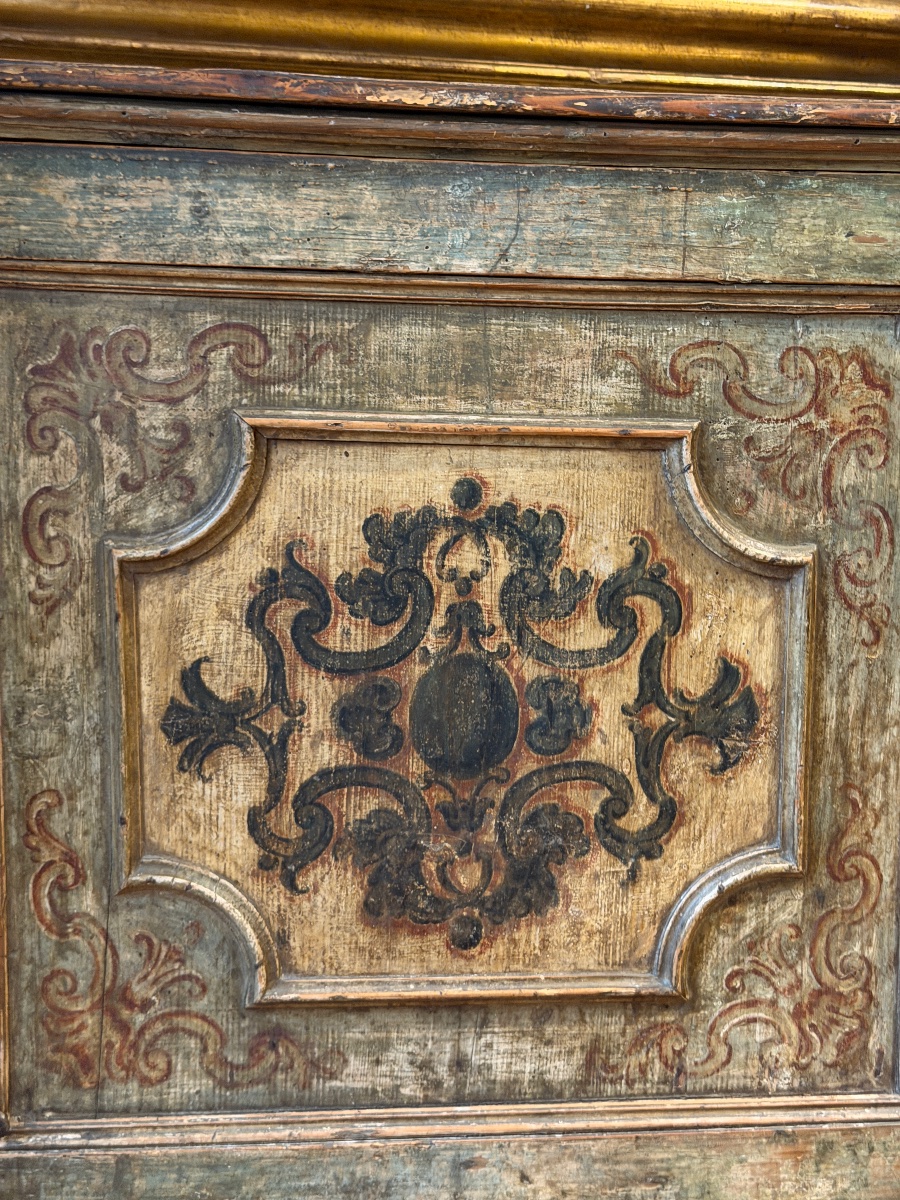Piccolo credenzino veneziano laccato di epoca Luigi XIV-photo-2