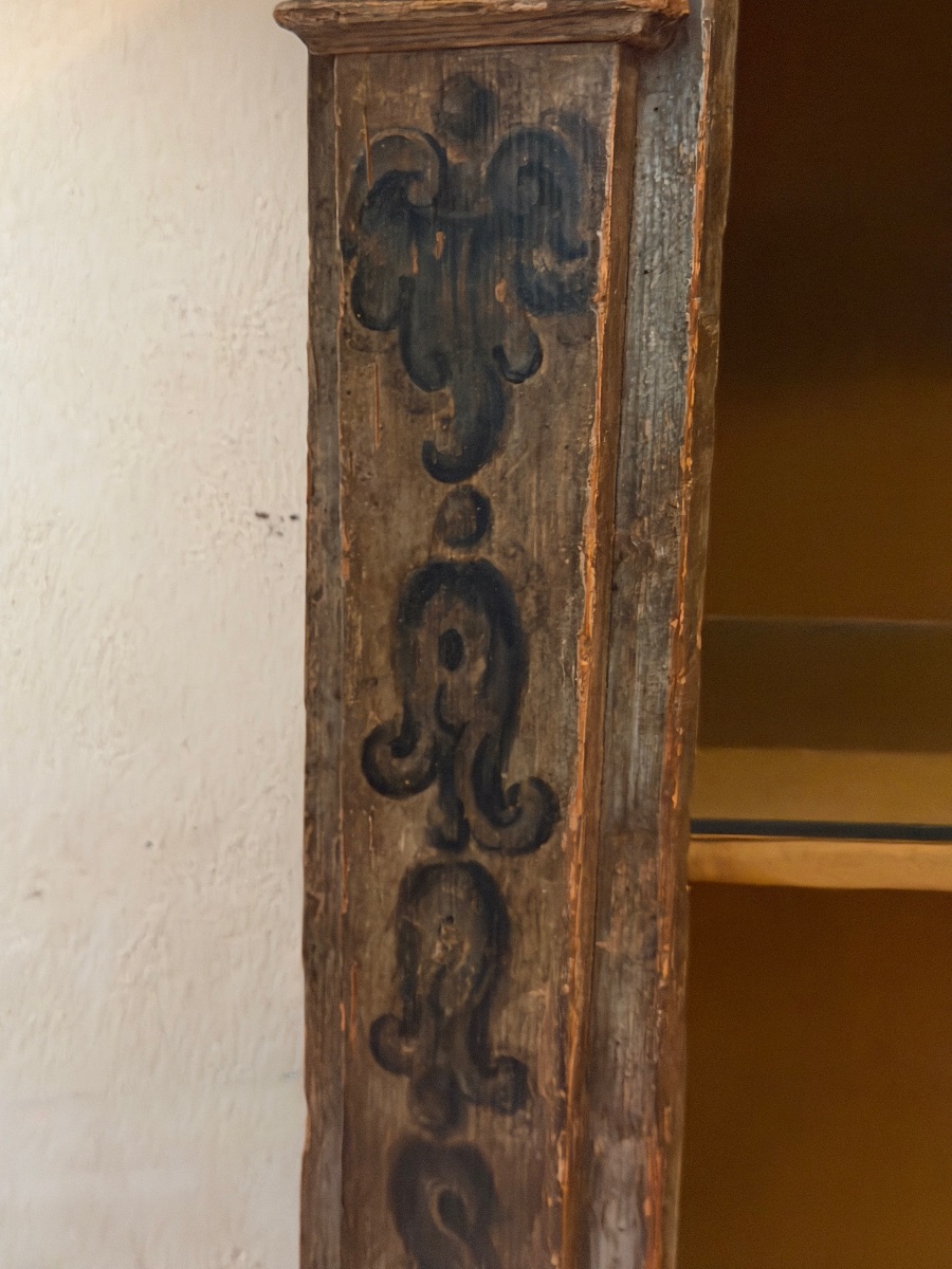 Piccolo credenzino veneziano laccato di epoca Luigi XIV-photo-6