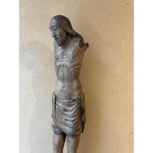 Cristo Crocifisso Gotico in Legno Policromo – Lombardia, XIV Secolo