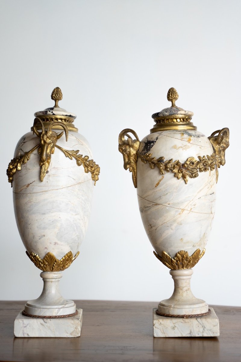 Antichi vasi in marmo breccia perlata-photo-1