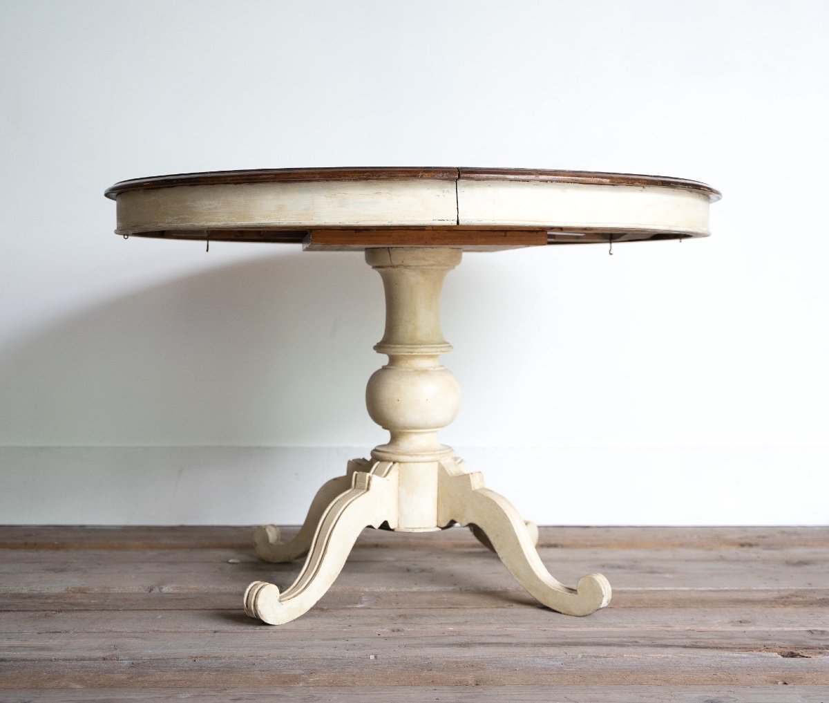Tavolo rotondo in legno allungabile-photo-2