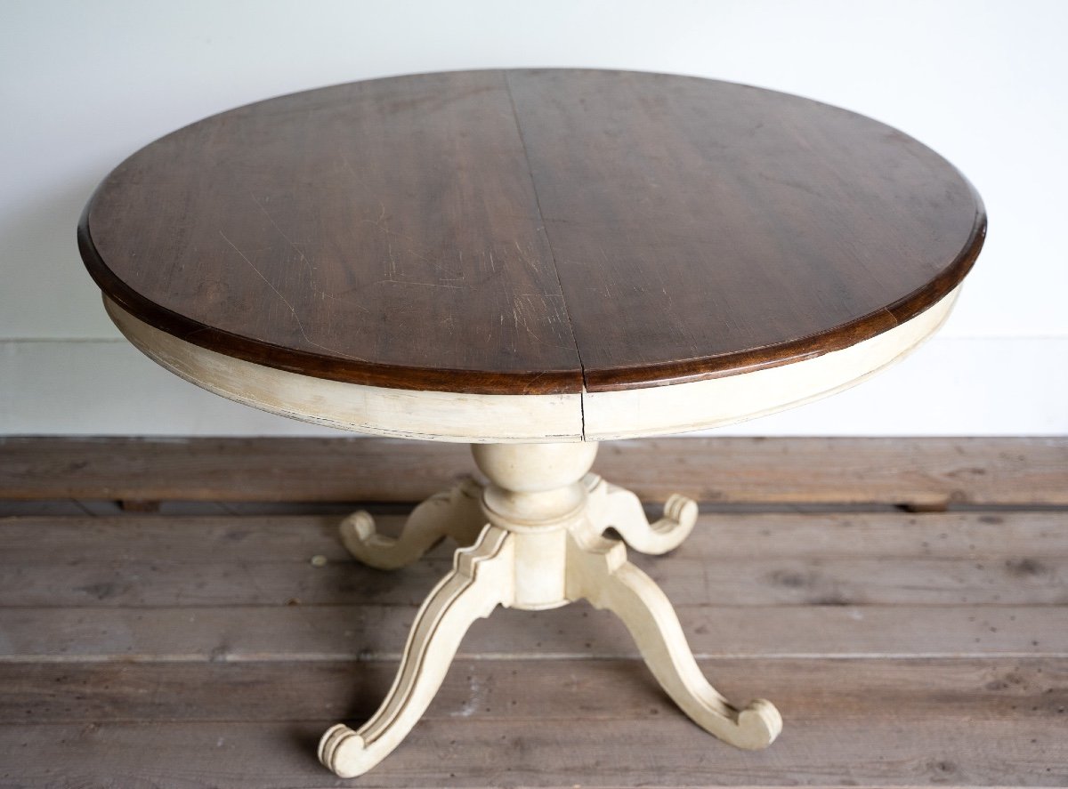 Tavolo rotondo in legno allungabile-photo-4