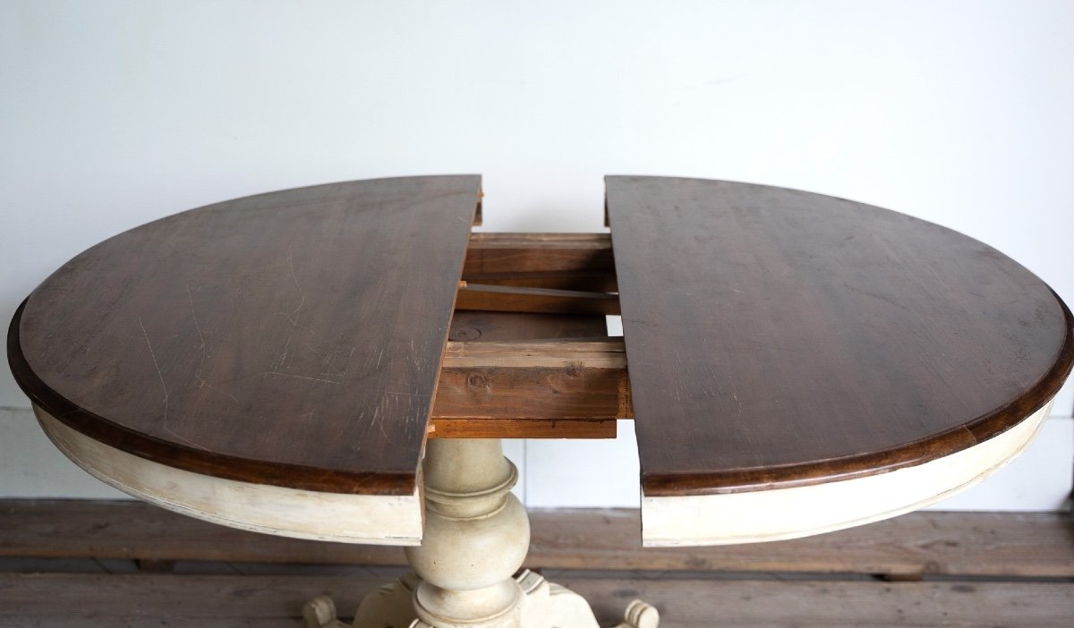 Tavolo rotondo in legno allungabile-photo-2