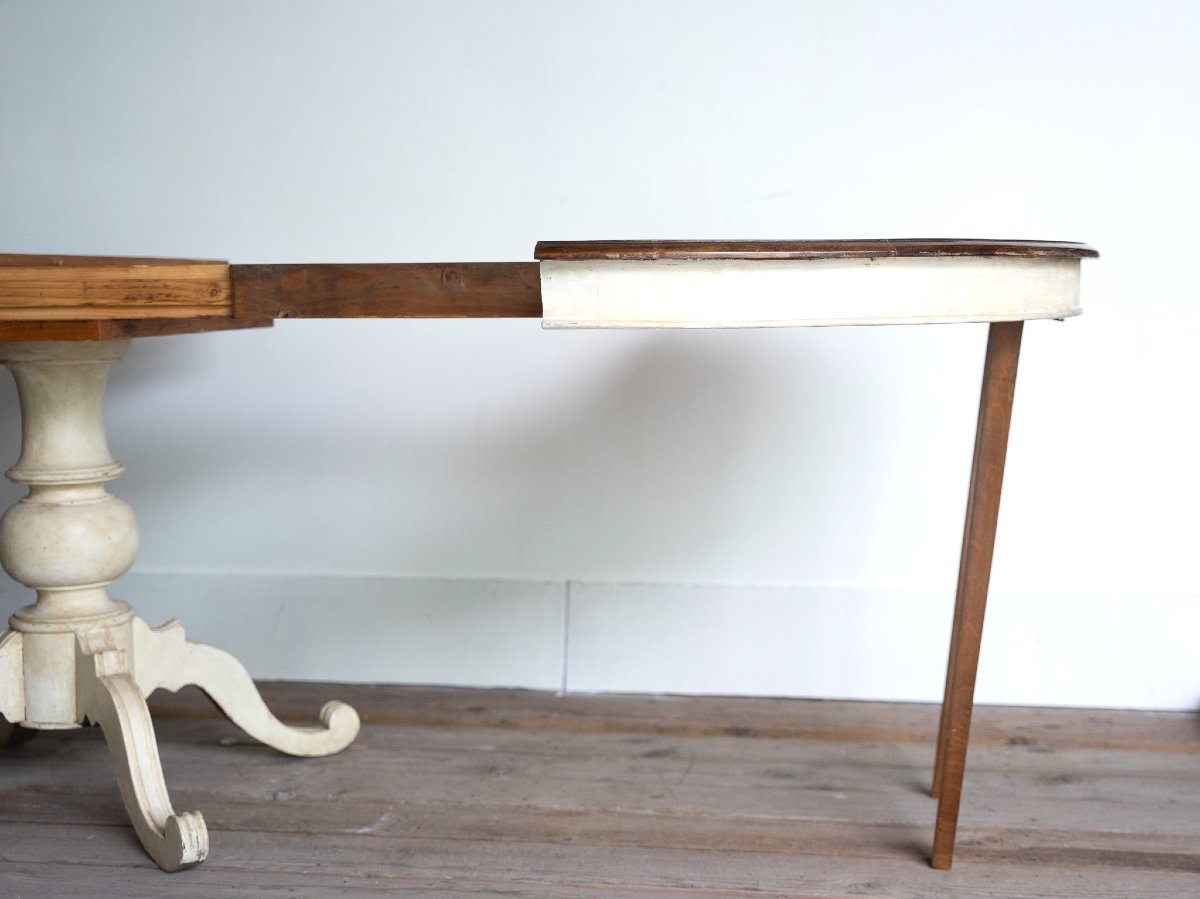 Tavolo rotondo in legno allungabile-photo-3