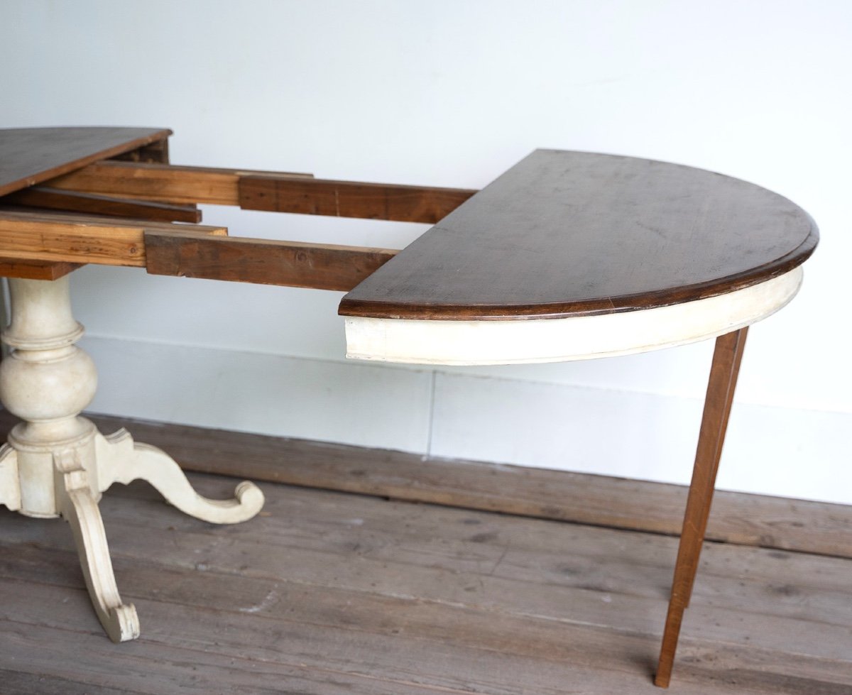 Tavolo rotondo in legno allungabile-photo-4