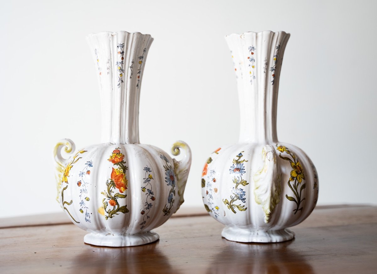 Antica coppia di vasi vasetti in porcellana di bassano-photo-3