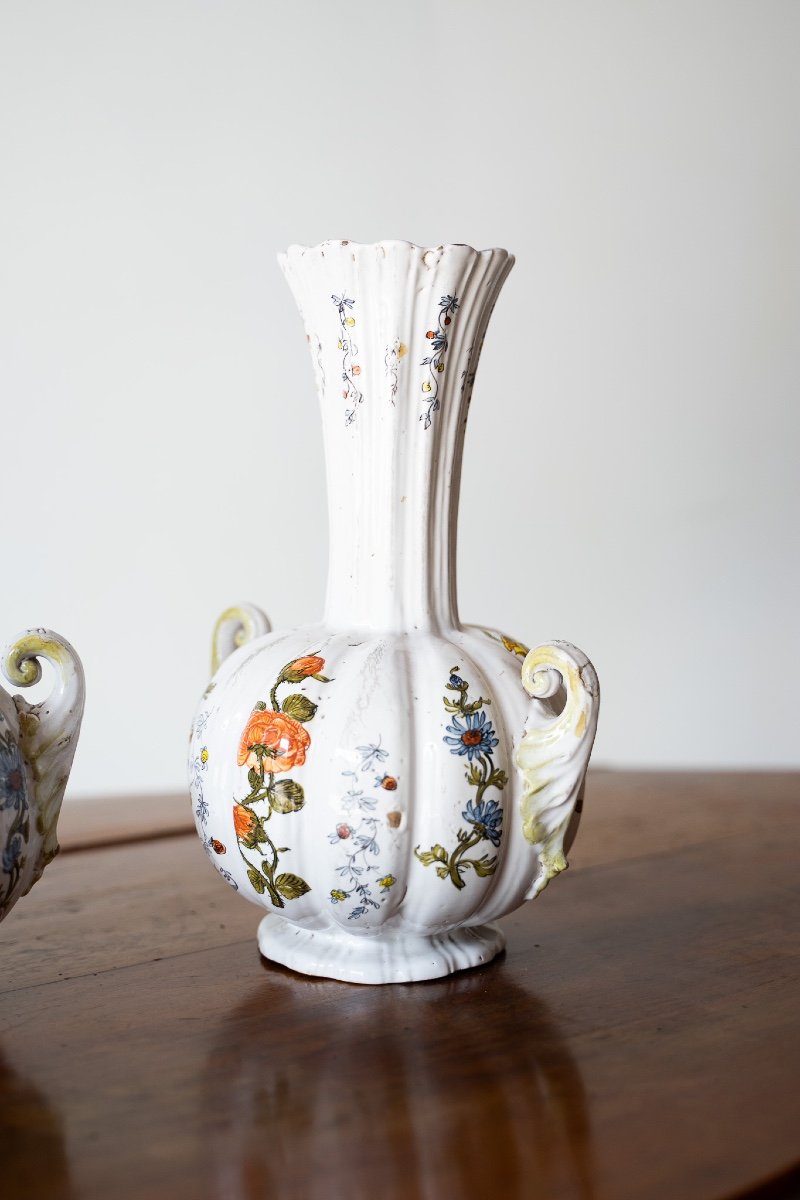 Antica coppia di vasi vasetti in porcellana di bassano-photo-1