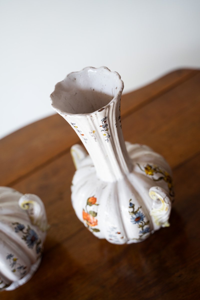 Antica coppia di vasi vasetti in porcellana di bassano-photo-2