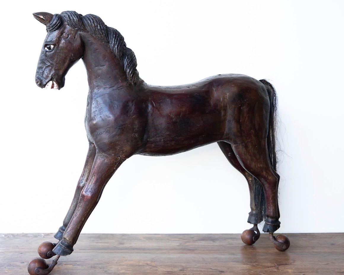 Cavallo da giostra in legno – XIX secolo-photo-2
