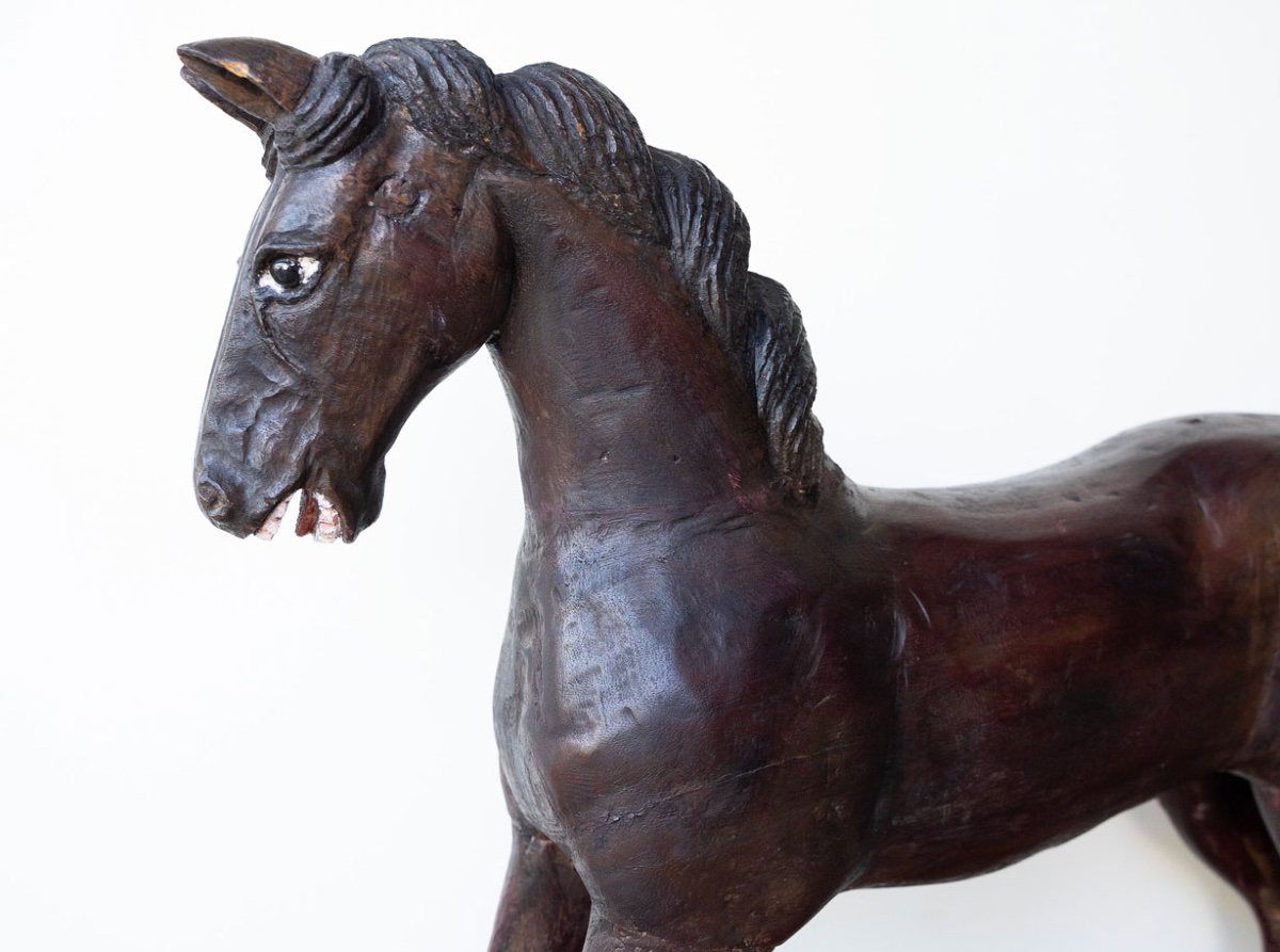 Cavallo da giostra in legno – XIX secolo-photo-1