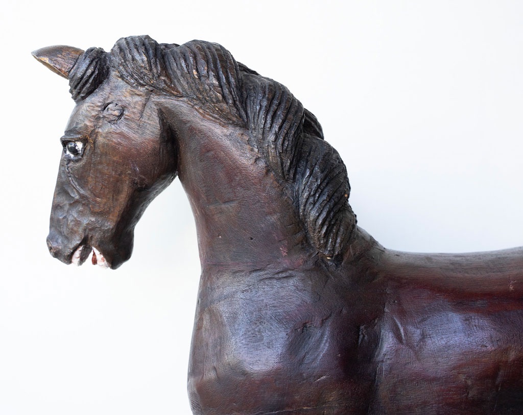 Cavallo da giostra in legno – XIX secolo-photo-4