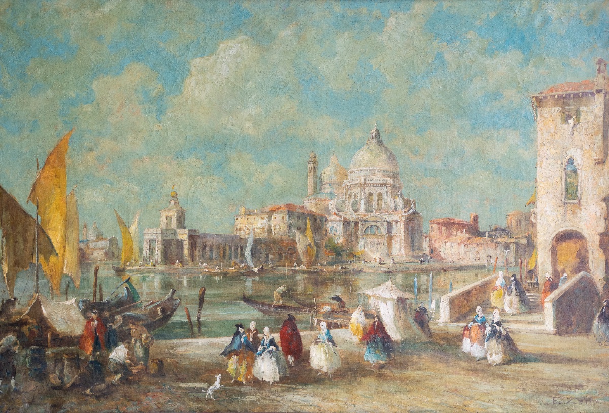 Veduta di Venezia con la Chiesa della Salute – Eugenio Zeno Bonivento-photo-3