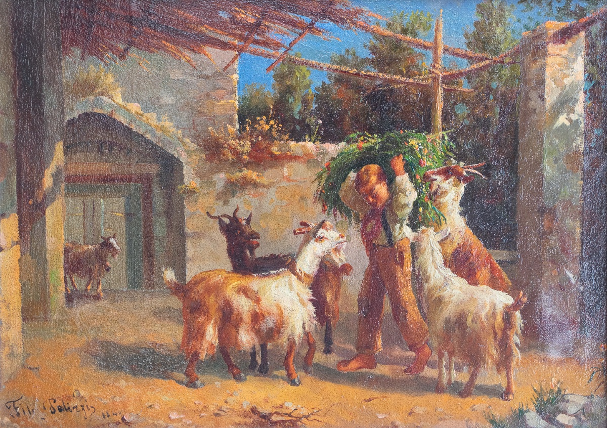 Scena campestre con capre – Filippo Palizzi-photo-2