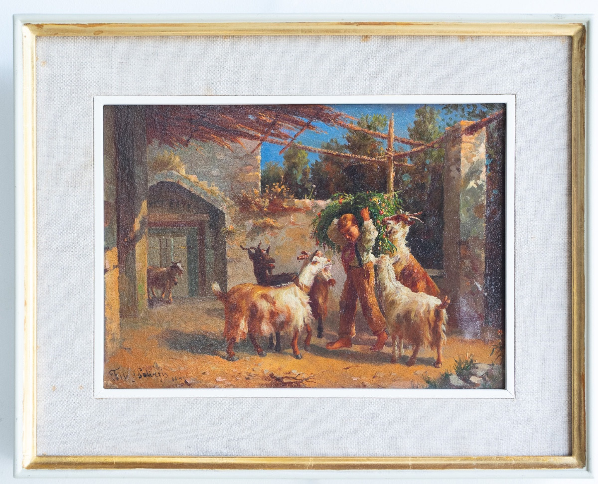 Scena campestre con capre – Filippo Palizzi